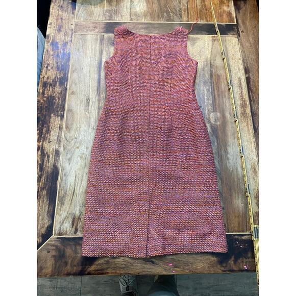 Talbots Women's Pink tweed Silk-Blend Cropped Blazer Dress set Size 8 - Picture 8 of 10